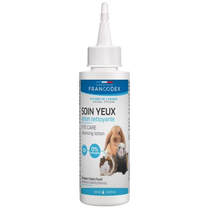 Лосьон для очистки глаз LABORATOIRE FRANCODEX EYE CLEANSER SMALL ANIMAL, для грызунов, кроликов, хорьков, 60мл