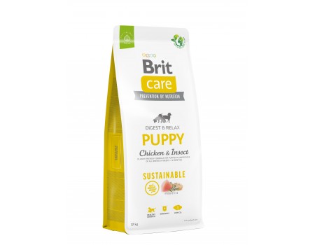 Сухий корм для цуценят Brit Care Dog Sustainable Puppy| (курка та комахи) 12 кг