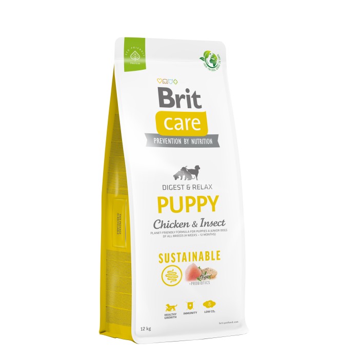 Сухий корм для цуценят Brit Care Dog Sustainable Puppy| (курка та комахи) 1 кг