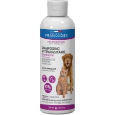 Противоразитарный шампунь с диметиконом LABORATOIRE FRANCODEX GENTLE SHAMPOO DIMETHICONE, для кошек и собак, 200 мл