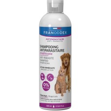 Противоразитарный шампунь с диметиконом LABORATOIRE FRANCODEX GENTLE SHAMPOO DIMETHICONE, для кошек и собак, 500 мл