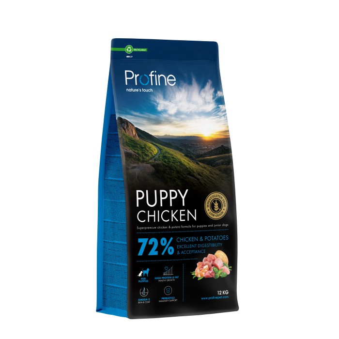 Сухий корм Profine Puppy Chicken для цуценят та юніорів всіх порід, з куркою та картоплею, 12 кг