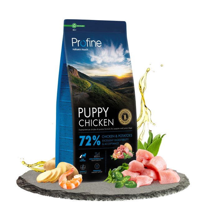 Сухий корм Profine Puppy Chicken для цуценят та юніорів всіх порід, з куркою та картоплею, 12 кг