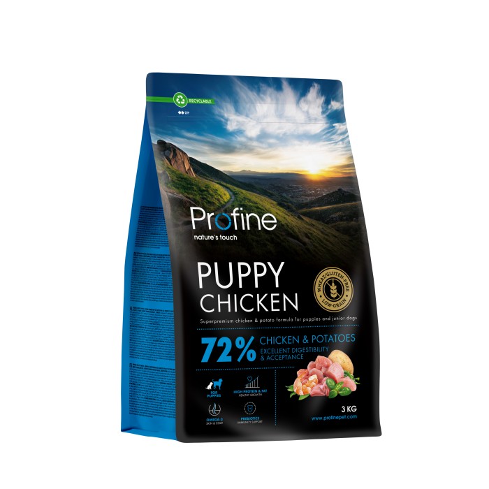 Сухий корм Profine Puppy Chicken для цуценят та юніорів всіх порід, з куркою та картоплею, 3 кг