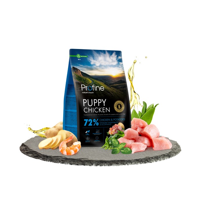 Сухий корм Profine Puppy Chicken для цуценят та юніорів всіх порід, з куркою та картоплею, 3 кг