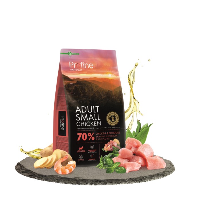 Сухой корм Profine Small Chicken для взрослых собак мелких пород, с курицей и картофелем, 7 кг