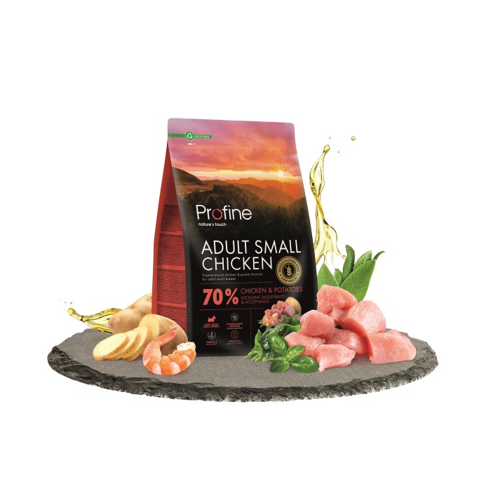 Сухий корм Profine Small Chicken для дорослих собак дрібних порід, з куркою та картоплею, 3 кг