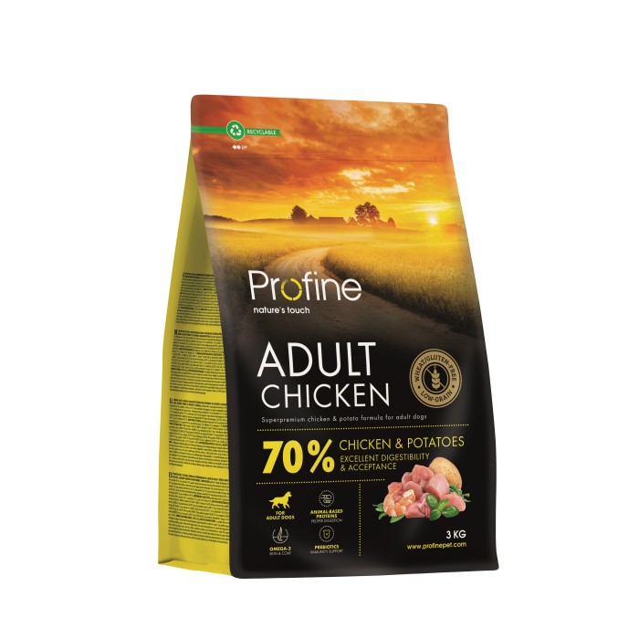 Сухой корм Profine Adult Chicken для взрослых собак всех пород, с курицей и картофелем, 3 кг