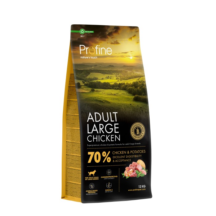 Сухий корм Profine Large Chicken для дорослих собак великих порід, з куркою та картоплею, 12 кг