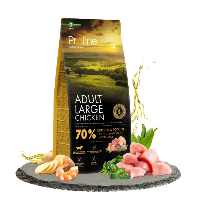 Сухий корм Profine Large Chicken для дорослих собак великих порід, з куркою та картоплею, 12 кг