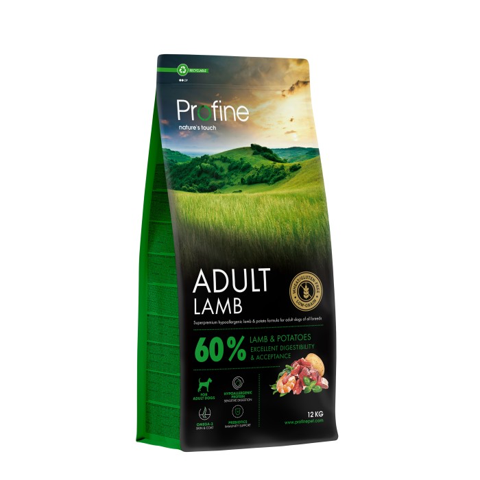 Сухой корм Profine Adult Lamb для взрослых собак всех пород, с ягнятиной и картофелем, 12 кг