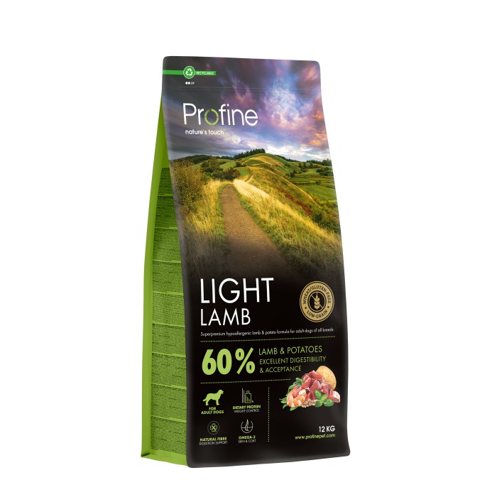 Сухий корм Profine Light Lamb для собак з надмірною вагою, з ягнятиною та картоплею, 12 кг