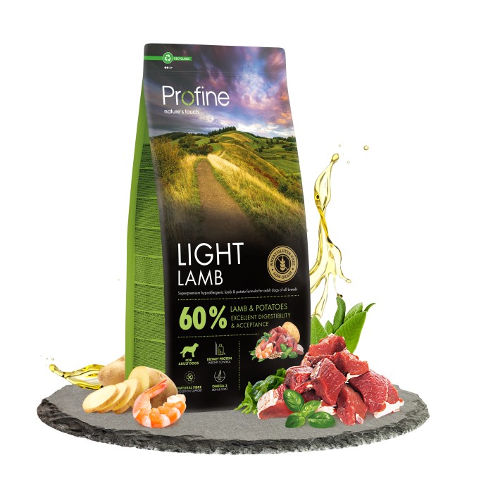 Сухий корм Profine Light Lamb для собак з надмірною вагою, з ягнятиною та картоплею, 12 кг