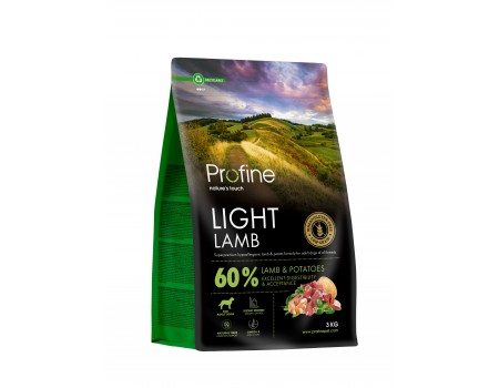 Сухий корм Profine Light Lamb для собак з надмірною вагою, з ягнятиною та картоплею, 3 кг