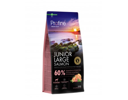 Сухий корм Profine Junior Large Salmon для цуценят та юніорів великих порід, з лососем та картоплею, 12 кг