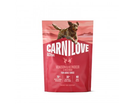 Корм сухий Carnilove Active Venison & Reindeer & Wild Boar Active Adults для активних cобак оленина і дикий кабан 1,5 кг