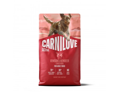 Корм сухий Carnilove Active Venison & Reindeer & Wild Boar Active Adults для активних cобак оленина і дикий кабан 4 кг