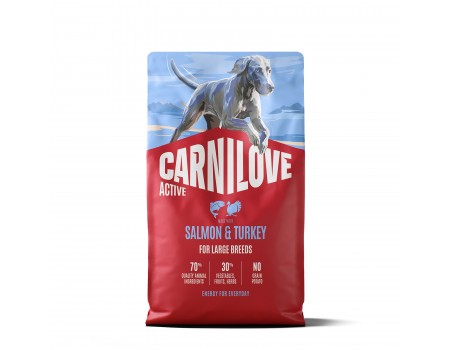 Корм сухий Carnilove Active Salmon & Turkey Large Breed для cобак великих порід лосось та індичка 4 кг