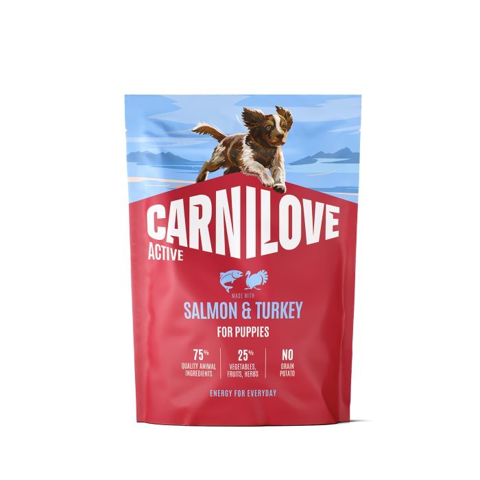 Корм сухий Carnilove Active Salmon & Turkey Puppy для цуценят лосось та індичка 1,5 кг