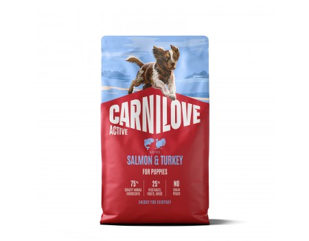 Корм сухий Carnilove Active Salmon & Turkey Puppy для цуценят лосось та індичка 4 кг