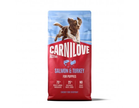 Корм сухий Carnilove Active Salmon & Turkey Puppy для цуценят лосось та індичка 12 кг