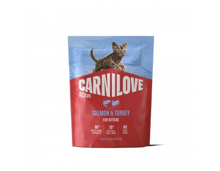 Корм сухий Carnilove Active Salmon & Turkey Kitten для кошенят лосось та індичка 400 г