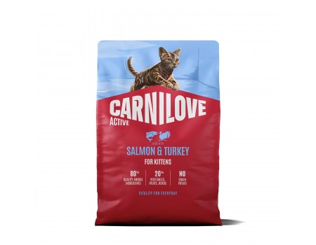 Корм сухий Carnilove Active Salmon & Turkey Kitten для кошенят лосось та індичка 2 кг