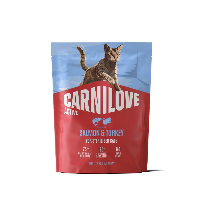 Корм сухий Carnilove Active Salmon & Turkey Sterilised для стерилізованих котів лосось та індичка 400 г