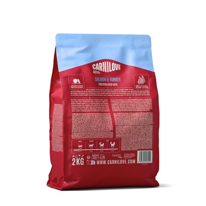 Корм сухий Carnilove Active Salmon & Turkey Sterilised для стерилізованих котів лосось та індичка 2 кг