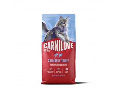 Корм сухий Carnilove Active Salmon & Turkey Large Breed для котів великих порід лосось та індичка 6 