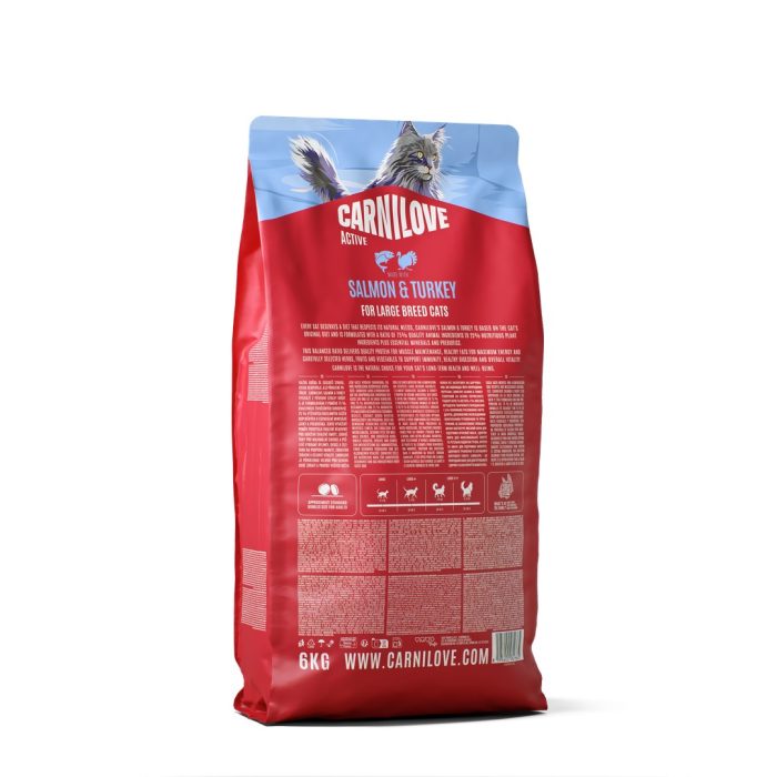 Корм сухий Carnilove Active Salmon & Turkey Large Breed для котів великих порід лосось та індичка 6 