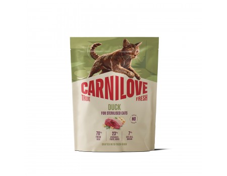 Корм сухий Carnilove True Fresh Duck Sterilised для стерилізованих котів качка 400 г