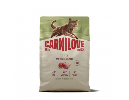 Корм сухий Carnilove True Fresh Duck Sterilised для стерилізованих котів качка 2 кг