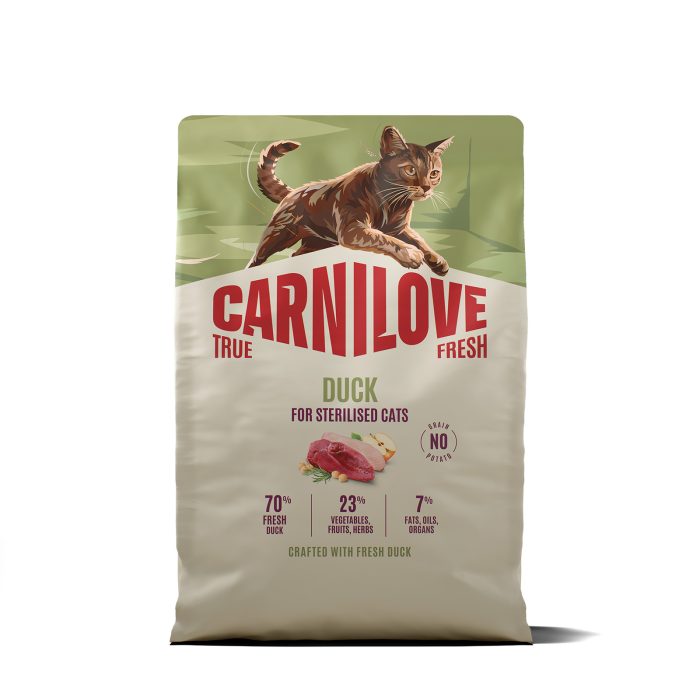 Корм сухий Carnilove True Fresh Duck Sterilised для стерилізованих котів качка 2 кг