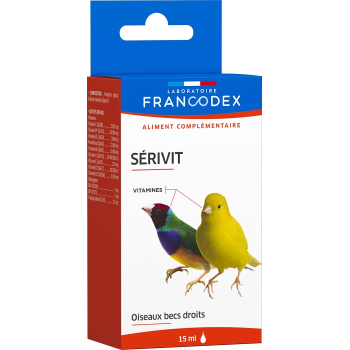 Комплексна вітамінна добавка для птахів LABORATOIRE FRANCODEX SERIVIT, 15 мл