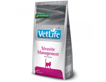 Сухой диетический корм Farmina Vet Life Management Struvite для кошек, лечение и профилактика мочекаменной болезни, (22516) 2 кг