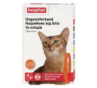 Beaphar Ошейник ЭЛЕГАНТ от блох и клещей для кошек оранжевый 35 см..