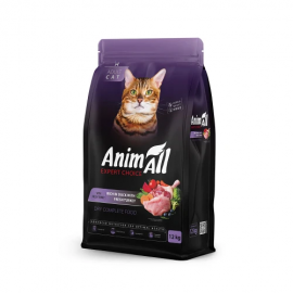 Повнораціонний сухий корм Animall, для котів, зі свіжою індичкою та ка..