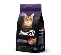 Полнорационный сухой корм Animall, для кошек, со свежей индейкой и утк..