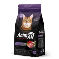 Повнораціонний сухий корм Animall, для котів, зі свіжою індичкою та качкою, 1.5 кг