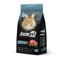 Полнорационный сухой корм Animall, для кошек, с лососем, белой рыбой и..