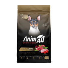Полнорационный сухой корм Animall, для собак малых пород со свежей индейкой и ягненком, 12 кг