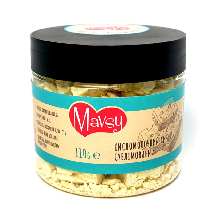 Ласощі для собак та котів Mavsy, з сублімованим кисломолочним сиром, 110 г