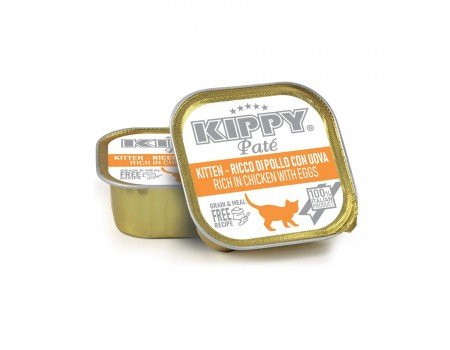 Корм влажный Kippy для котят "Pate Kitten Chicken with Eggs", с курицей, паштет, 90 г