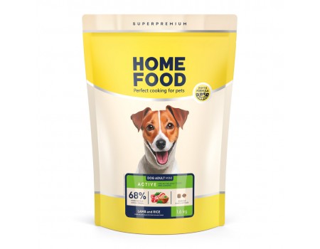 Home Food Корм DOG ADULT MINI Для активних собак і юніорів «Ягнятина з рисом» (1,6 кг)