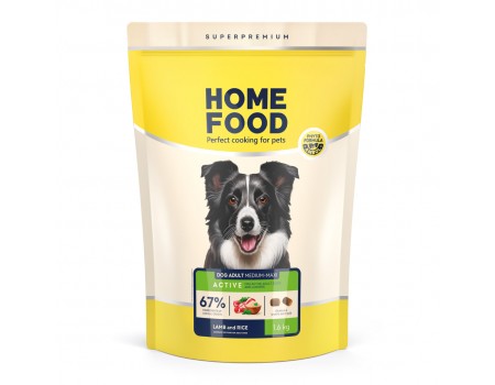 Home Food Корм DOG ADULT MEDIUM/MAXI Для активних собак і юніорів «Ягнятина з рисом» (1,6 кг)
