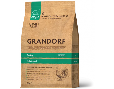 Сухий корм для собак Grandorf TURKEY Adult Maxi breed, з індичкою, 3 кг