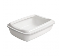 Туалет під наповнювач AnimAll для кішок, з лопаткою, білий, 50×37×13.5..