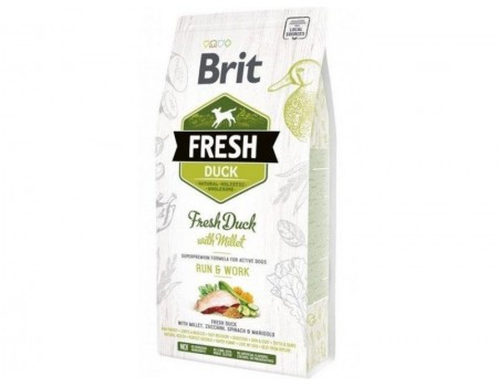 ***Корм сухий Brit Fresh Duck/Millet Active Run and Work для активних собак з качкою та пшоном 2,5кг