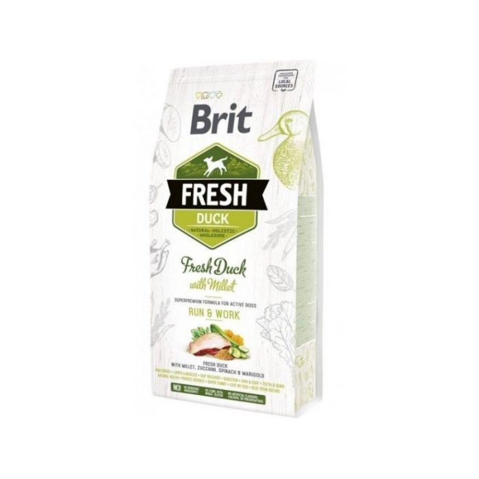***Корм сухий Brit Fresh Duck/Millet Active Run and Work для активних собак з качкою та пшоном 2,5кг